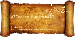 Énekes Euridiké névjegykártya